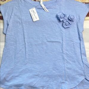NY Collection Light Blue Kids Top